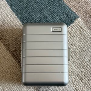Away Luggage Mini Silver Aluminum Suitcase